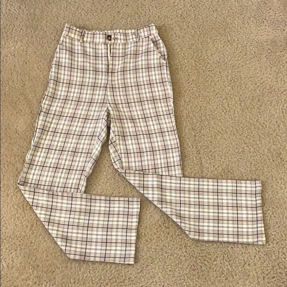 Pocket plaid pants